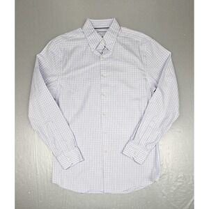 Charles Tyrwhitt Button Down Shirt Mens Medium 15.5-34 Non Iron Slim Fit Plaid